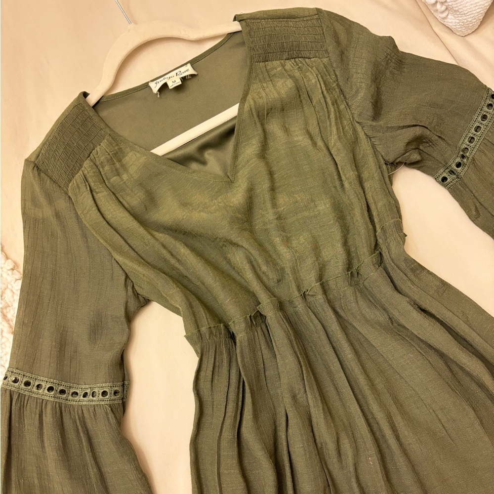 Green, cute, summer dress